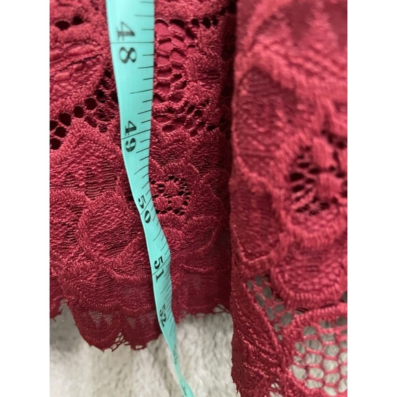 Anthropologie Hutch Olivia lace Maxi Dress  Red Wine Medium Holiday Christmas - Picture 9 of 9